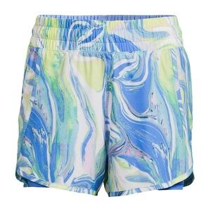 Avia Women's Running Shorts with Bike Liner,  Swirl Print